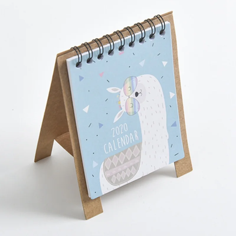 Design 1 as photo Kawaii Мультфильм мини настольный бумажный Настольный календарь двойной ежедневный планировщик годовой Органайзер дня офиса школьные принадлежности - Цвет: Design 1 as photo