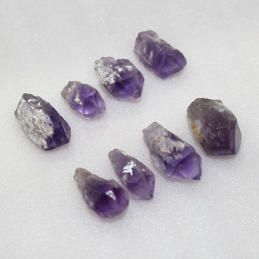 50 г/пакет натуральный аметист зуб гравий Фиолетовый Кристалл Power stick