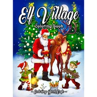elf village coloring book adorable and whimsical elves full of holiday fun and christmas cheer 25 page