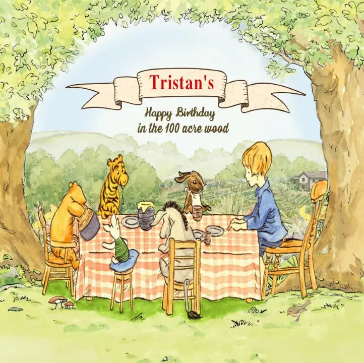 Пользовательские Винни день рождения Дерево Пуха животных пух фон Высокое