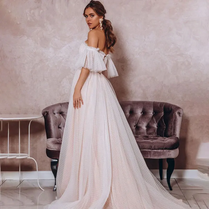 Temperament Wedding Dress Heart-shaped Collar Heart-shaped Collar Tulle Wedding Dress Fairy Skirt Suitable for Formal Occasions