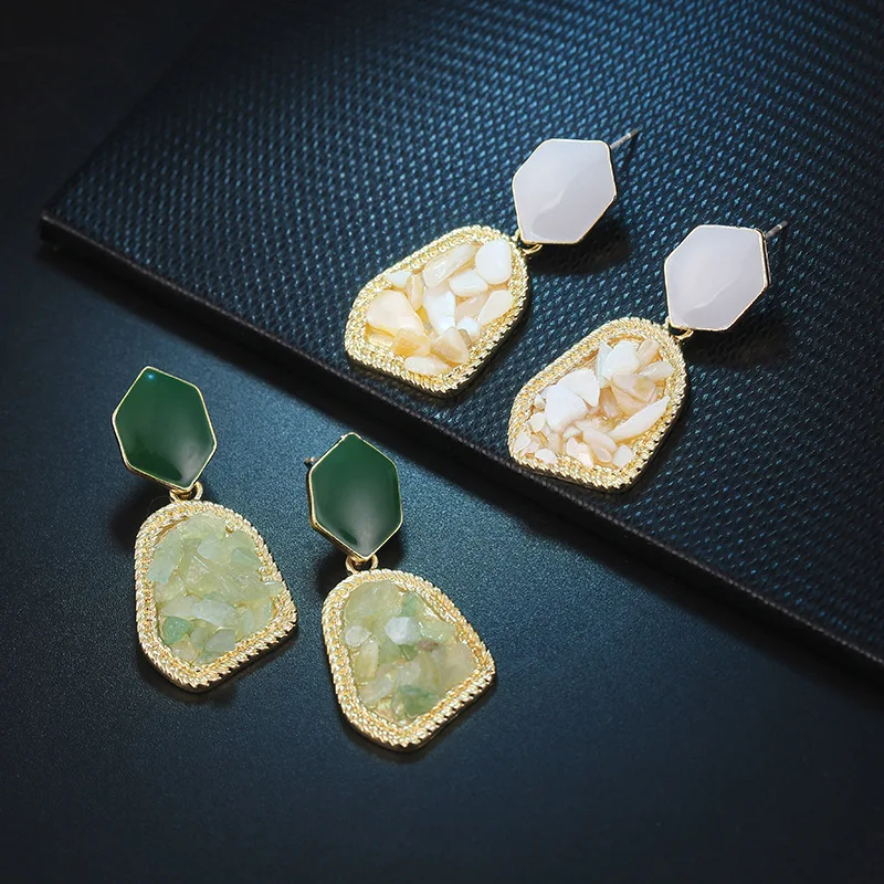 

2020 New Fashion Crystal Drop Earrings For Women Gold Color Metal Round Earrings Bohemian Accessories Brincos