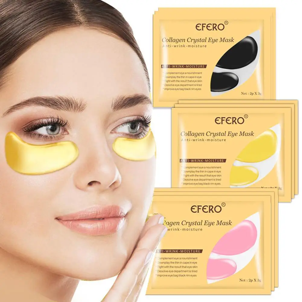 

2021 New Crystal Collagen Gold Eye Mask Anti-Aging Dark Circles Acne Beauty Patches For Eye Skin Care Cosmetics Collagen Eye Oil
