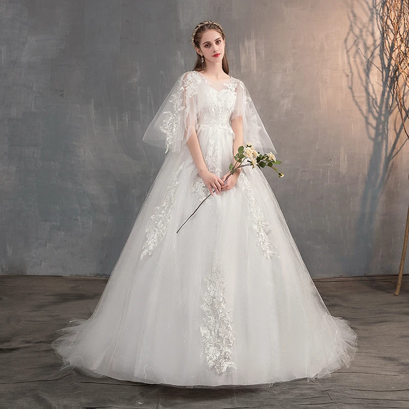 Mrs Win свадебное платье 2021 с длинным шлейфом Свадебное высокой талией для