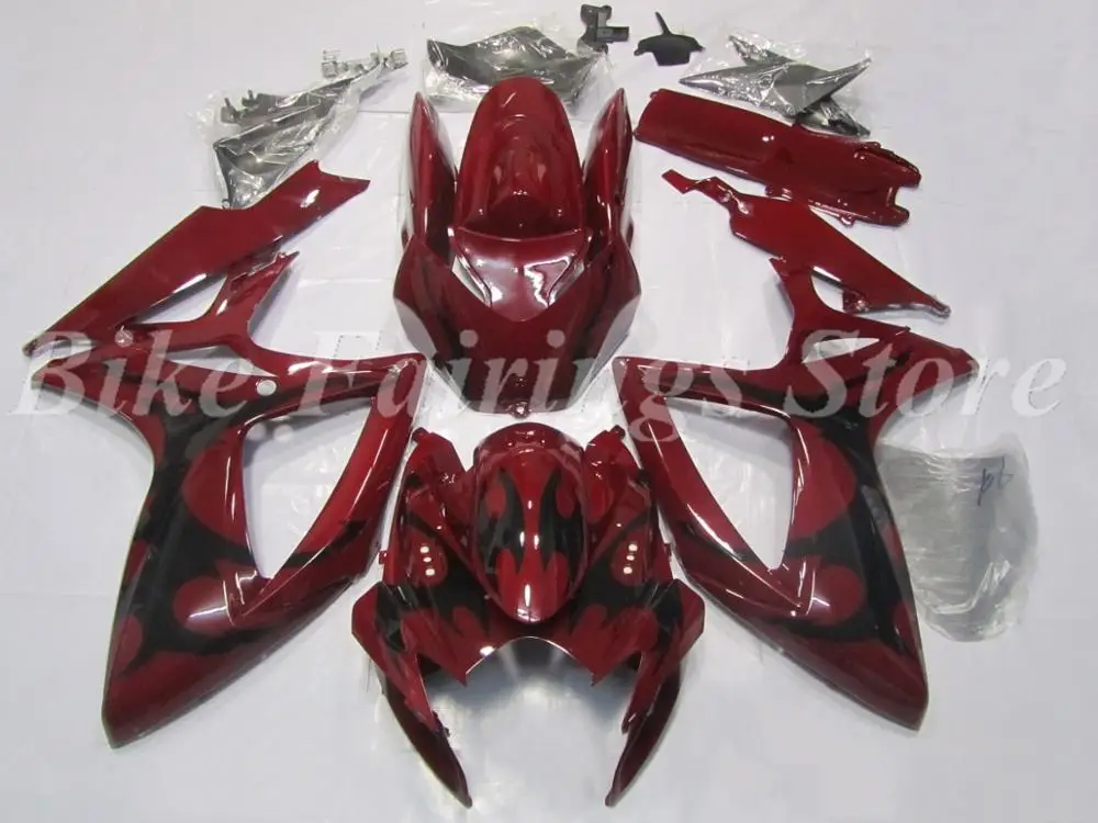 

Hot sales Injection Molding New ABS Full fairings kits Fit For Suzuki GSX-R600 GSX-R750 K6 2006 2007 Free Custom White Blue