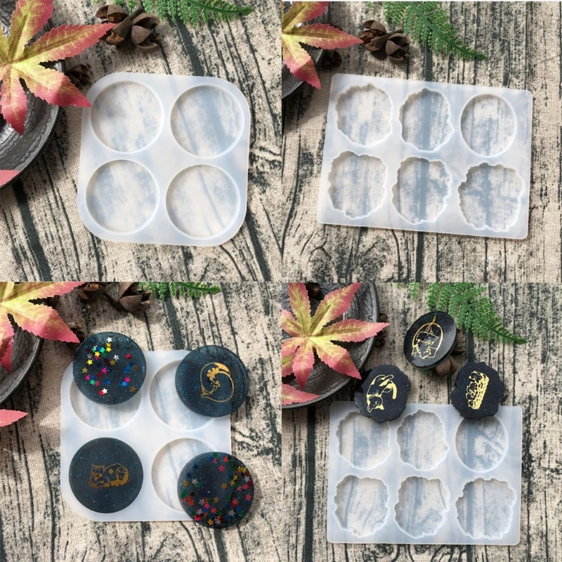 С украшением в виде кристаллов эпоксидная смола форма круглый мобильный телефон