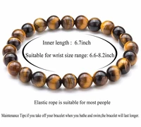 natural 8mm gorgeous semi precious gemstones healing crystal stretch beaded bracelet unisex