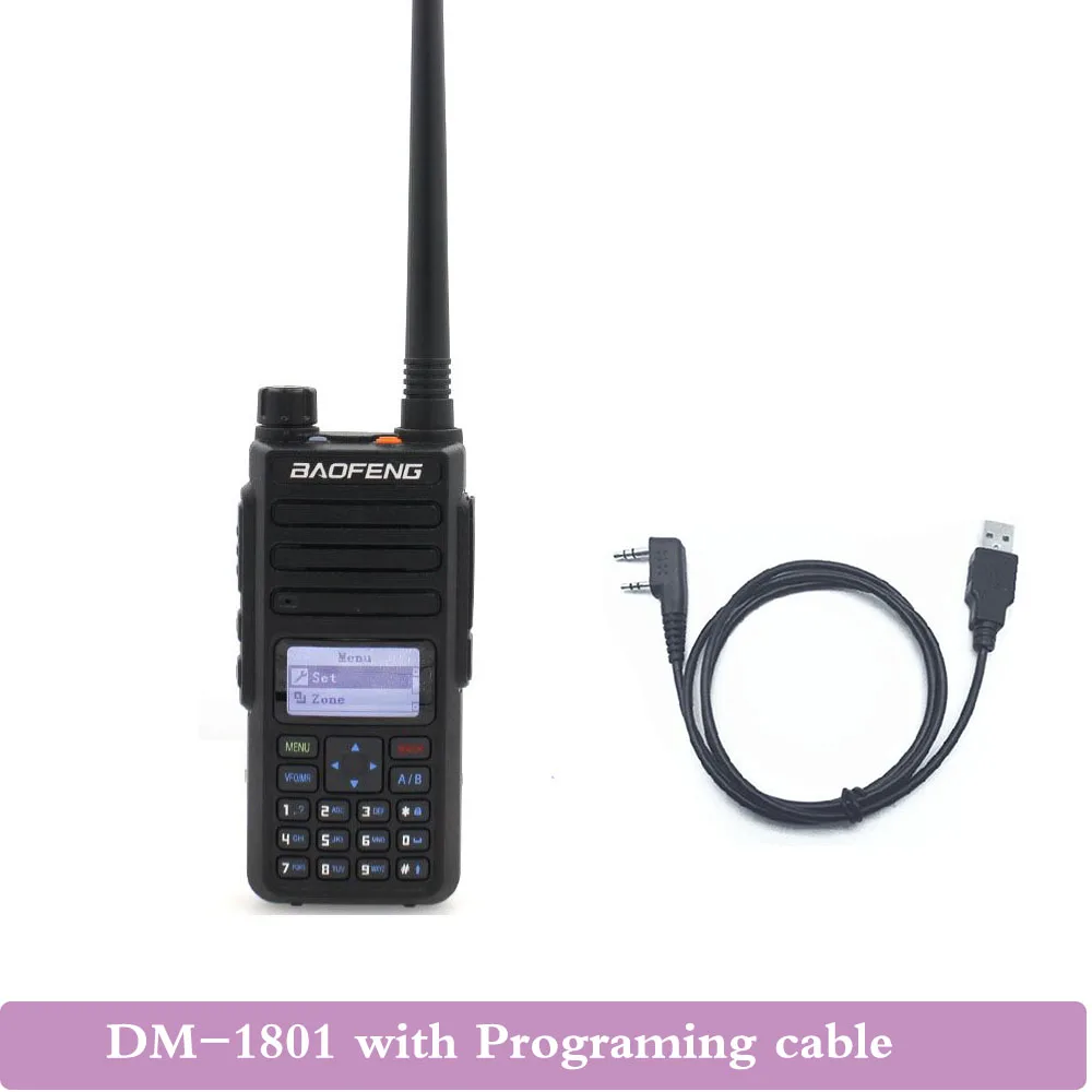 DM-1801-USB Baofeng DM-1801 цифровая рация DMR Tier II Dual Time slot Tier2 Tier1 DMR цифровая/аналоговая DM-860 Ham портативное радио - Цвет: DM-1801-USB