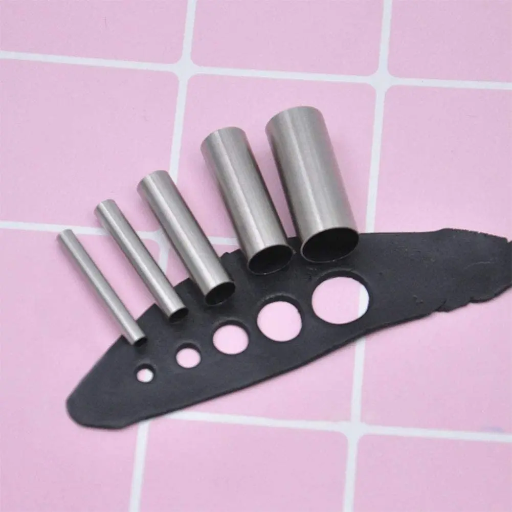 

Pottery Tool 7 Pcs Hole Hollow Punch Cutter Set Stainless Steel Indentation Round Circle Shape Ceramic Dotting Polymer Clay Mold