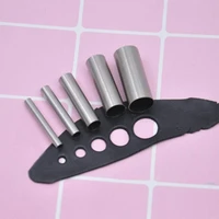 pottery tool 7 pcs hole hollow punch cutter set stainless steel indentation round circle shape ceramic dotting polymer clay mold