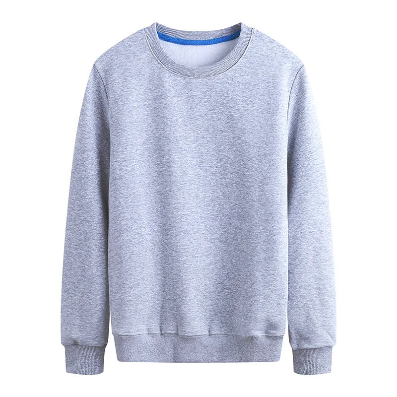 gray YOTEE трендовый худи свитшоты осень зима круглый вырез на заказ длинный рукав женская и мужская Спортивная рубашка - Цвет: gray