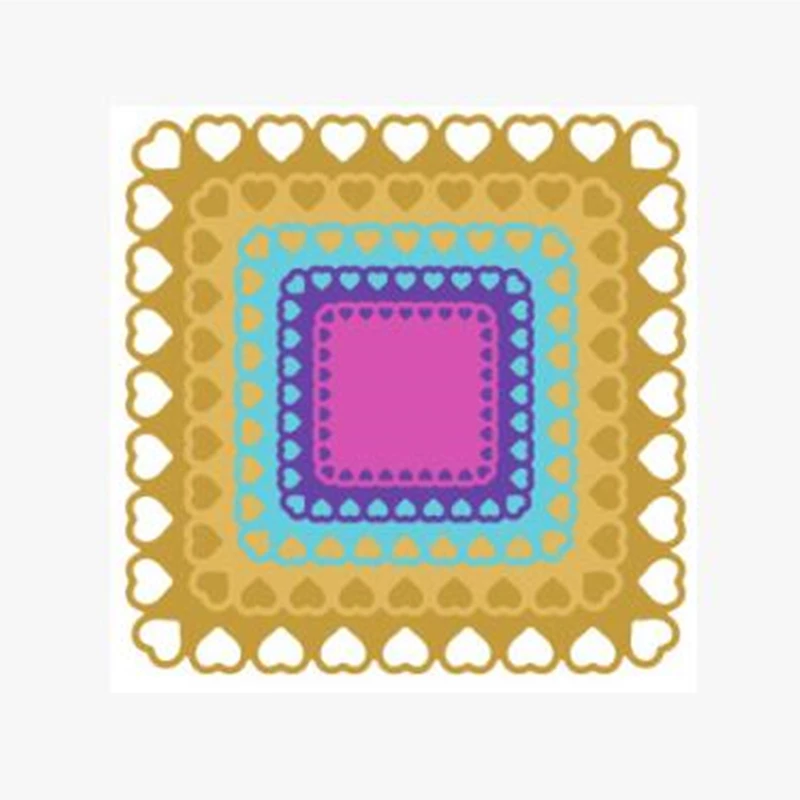 YINISE прямоугольная рамка металлические режущие штампы для трафареты