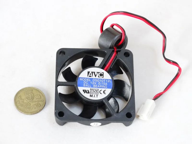 Новый оригинальный Тайвань AVC D5010T12L DC12V 0 15a 5 см 50*50*15 мм охлаждающий вентилятор