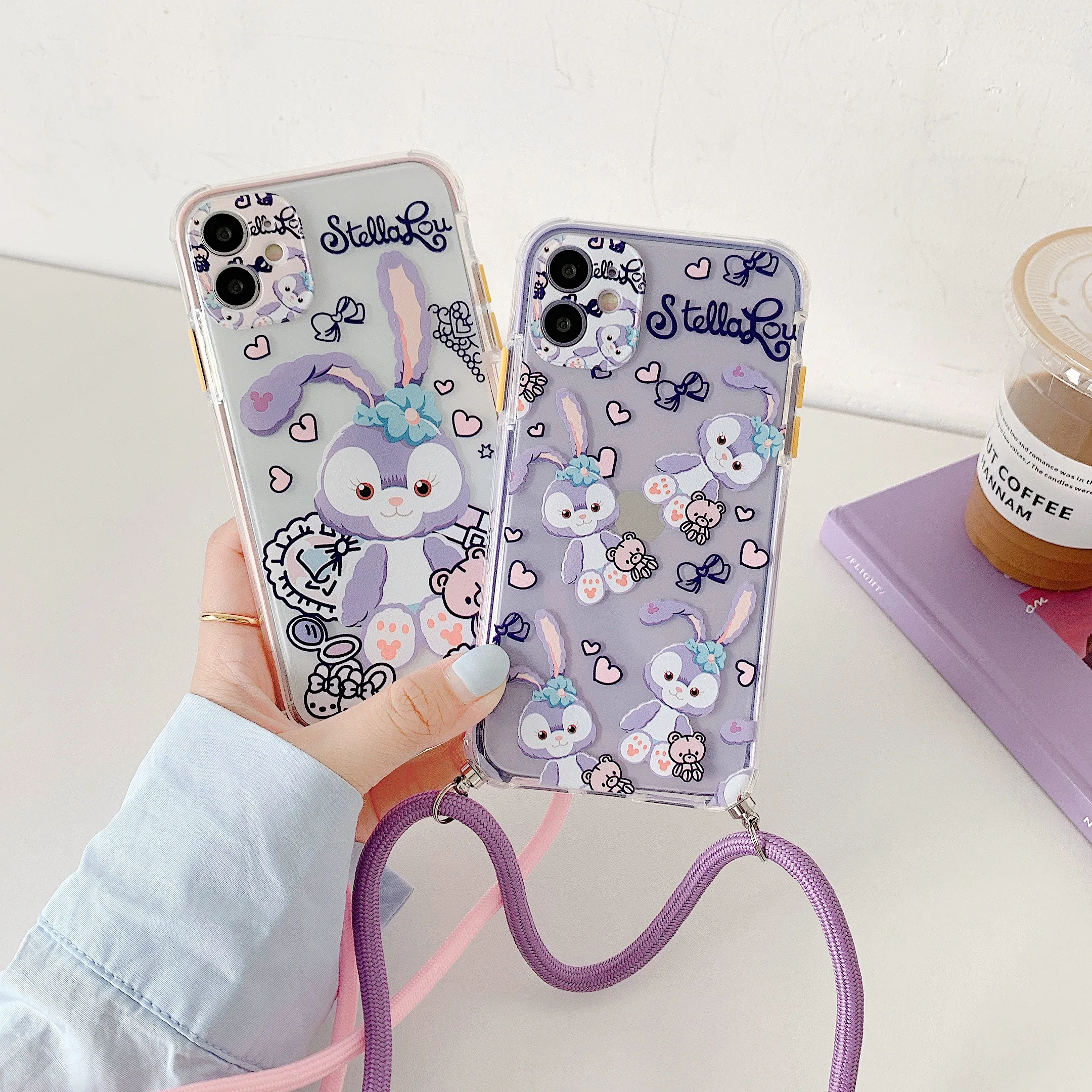 

Bunny lanyard shell is suitable for iPhone7 8 iPhone7P 8P iPhoneX iPhoneXR iPhone XS MAX iPhone 11 iPhone 11 por iPhone11por max