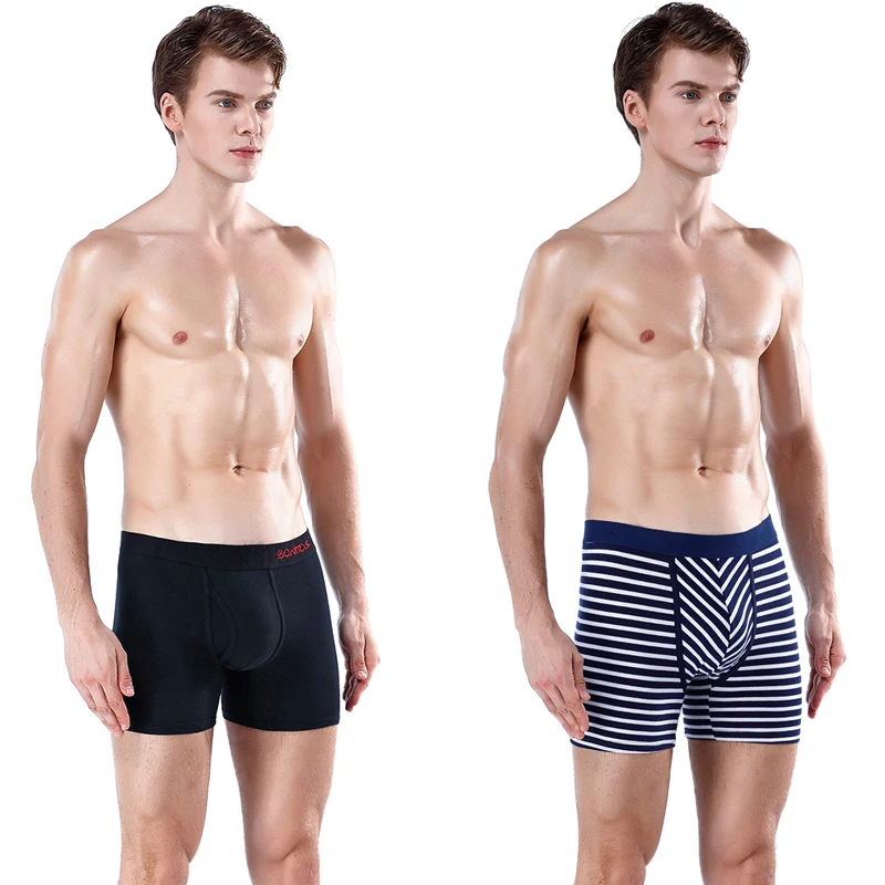 Men's Panties With Hole Cotton Boxers For Men Sexy Brand Male Underpants Print Boxershorts Man Undrewear