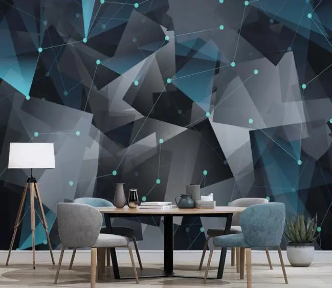 3d обои на заказ абстрактные многоугольные линии росписи для украшения гостиной
