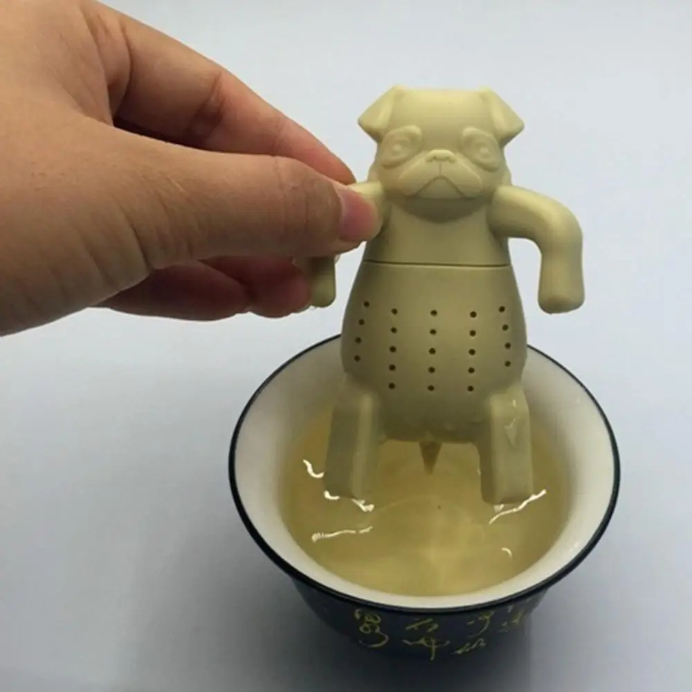 Силиконовые Милые мопса форма кофе чай заварки горшок Травяные специи