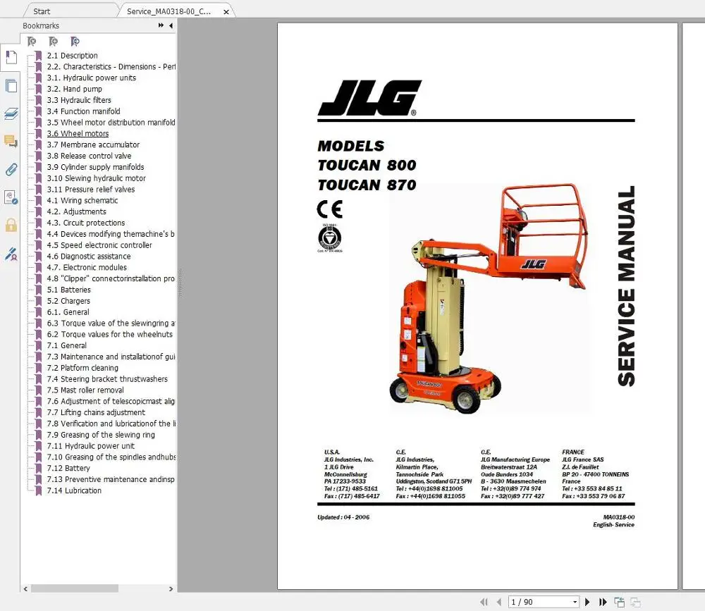 Руководство по обслуживанию и деталям операторов JLG 2020 Full PDF 30 Гб|winols damos|damos filespatches
