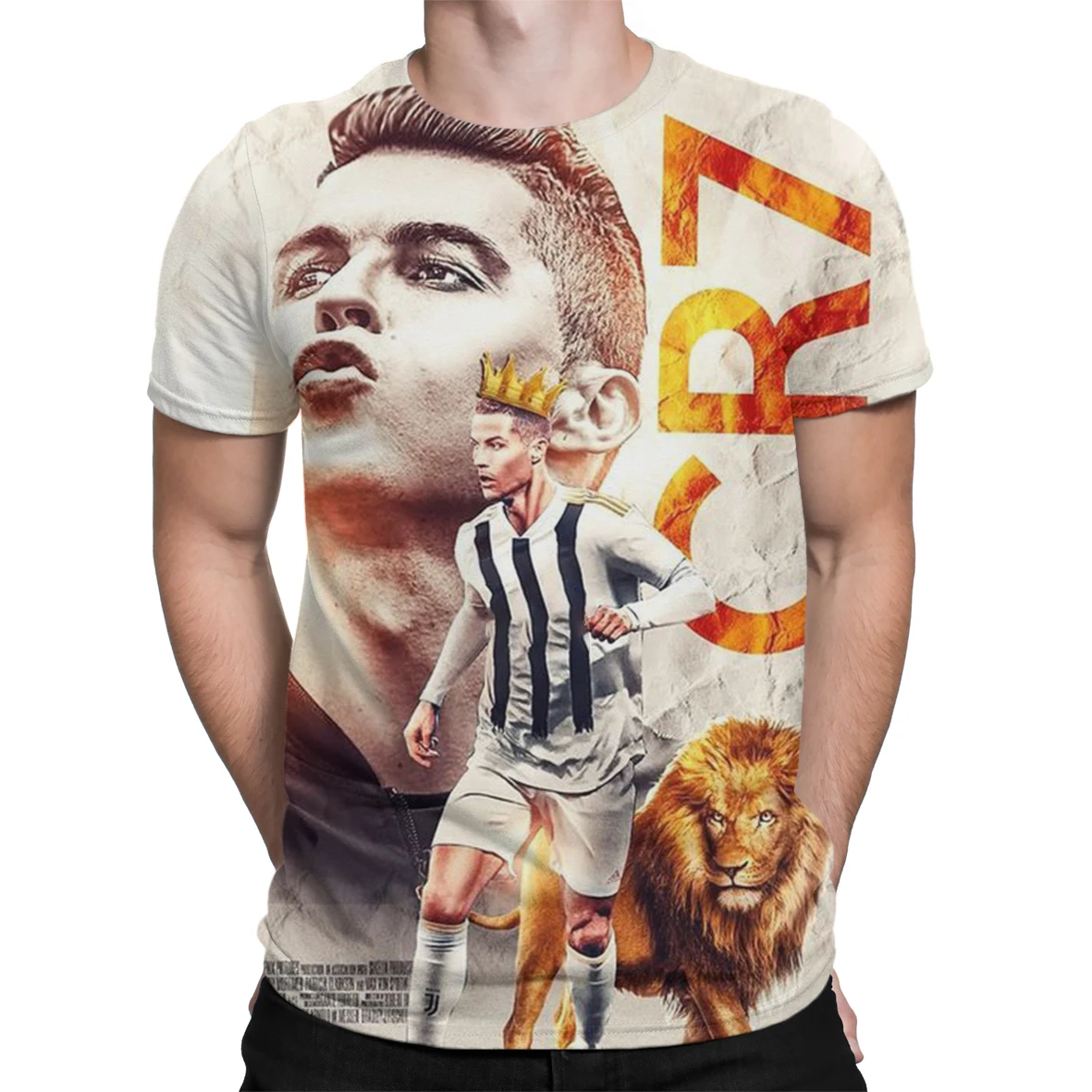 

Football Star CR7 Cristiano Ronaldo 3d Print T-shirt Summer Short-sleeved T Shirt Tee Men Clothing Boy Personality Teen T-shirts