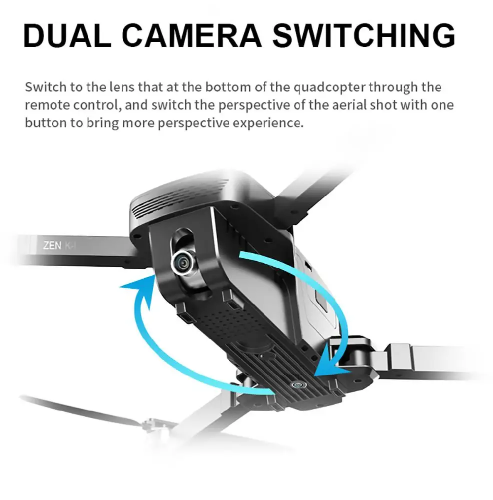 VISUO ZEN K1 бесщеточная Двойная камера с оптическим потоком HD Zoom 4K Drone Складная