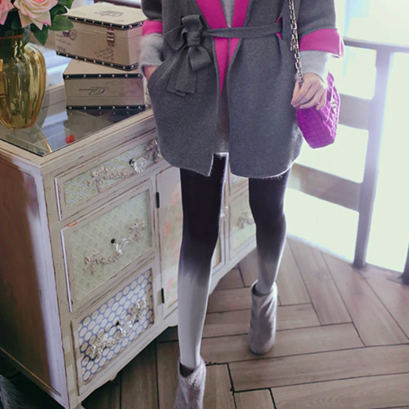 

New Women's 120D Velvet Tights Candy Color Gradient Opaque Seamless Stockings Pantyhose Female Pantys (SO015)