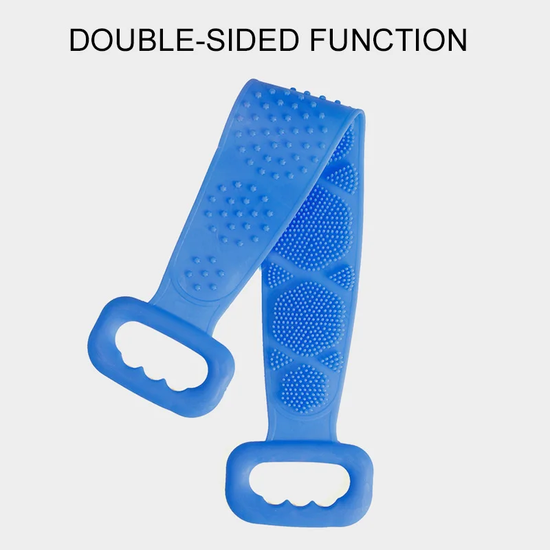

Silicone Bath Body Brush Magic Exfoliating Massage Brush Belt Scrubber Skin Household Clean Shower Brushes Bathroom Bath Towels