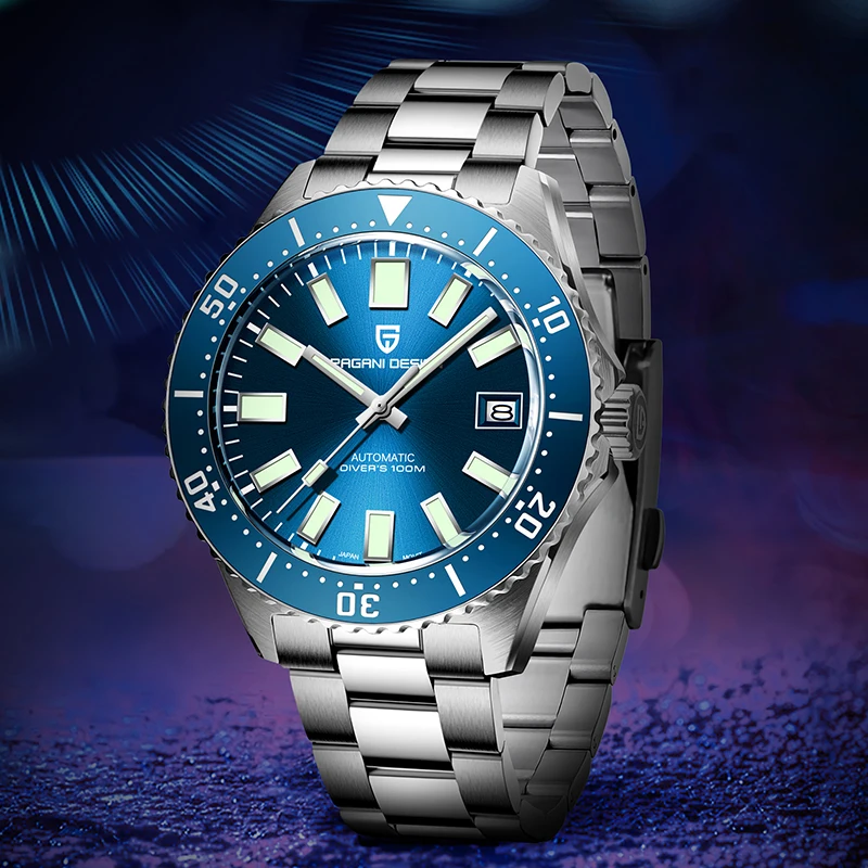 

PAGANI DESIGN New Mechanical Men's Watches Stainless Steel Waterproof Watch Luxury Sapphire Glass Automatic Wristwatches NH35A