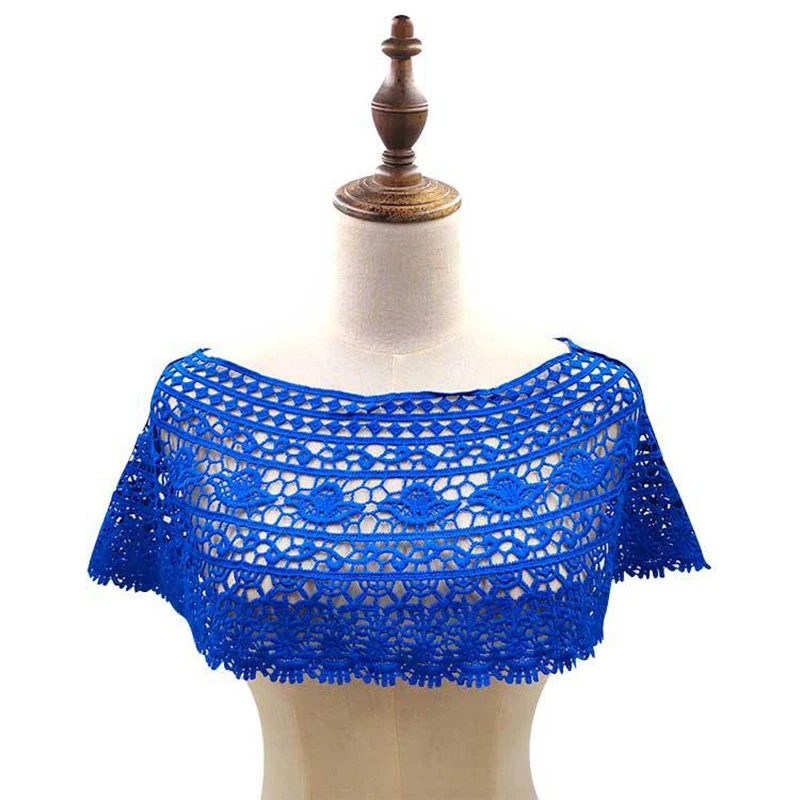 Вязанный кружевной воротник выдолбленная шея куртка без бретелек шаль жилет