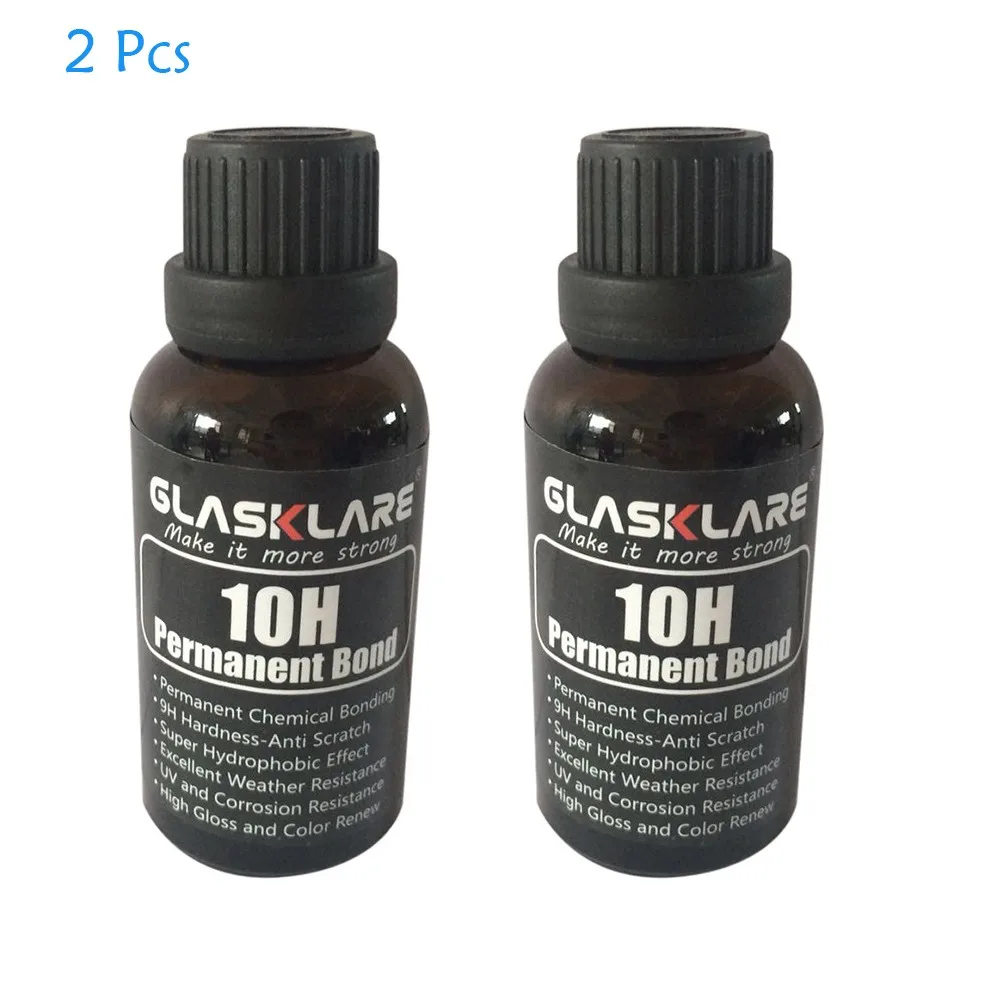 

2Pcs 10H Hardness Liquid Ceramic Coat Super Hydrophobic Glass Coating 60ml Car Polish Motorcycle Paint Care Auto Detailing