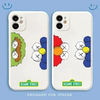 cute cartoon sesame street cookie elmo phone case for iphone 12 11 pro x xs max xr 7 8 plus 12mini soft silicone back cover off