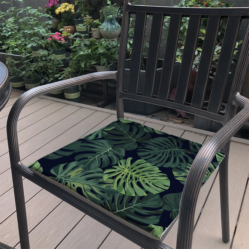 Геометрическая Подушка с принтами листьев тропических растений льняная мягкая