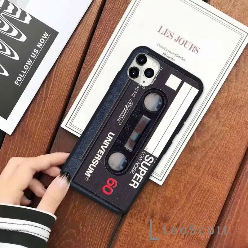 

Tape camera retro keyboard vitage Phone Cases for iPhone 11 12 pro XS MAX 8 7 6 6S Plus X 5S SE 2020 XR Soft silicone Funda capa