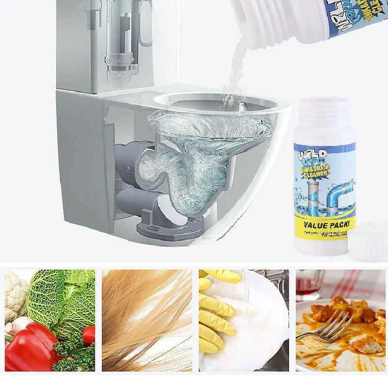 

Sink Drain Cleaner Powerful Pipe Dredging Agent Quick Foaming Toilet Cleaner Super Clog Remover Clogging Cleaning Tool