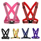 Безопасная Светоотражающая Безопасность жилет светоотражающая полоска жилет Безопасность жилет яркая майка для работы сигнальный жилет для работы в ночное время занятий спортом, будь то Велосипедный спорт или бег