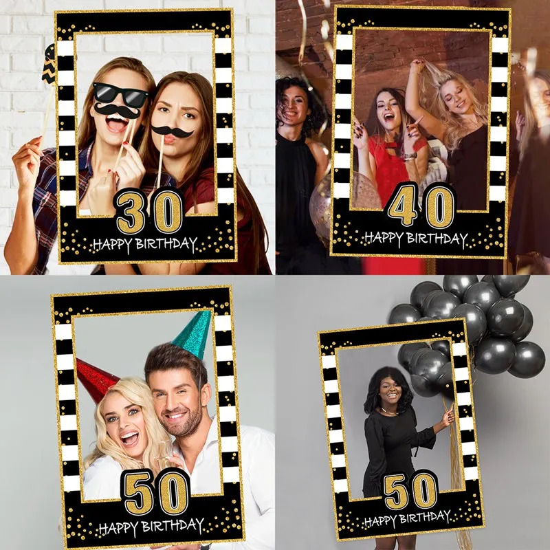 Счастливые воздушные шары для украшения дня рождения 30 40 50 60 вечерние на день