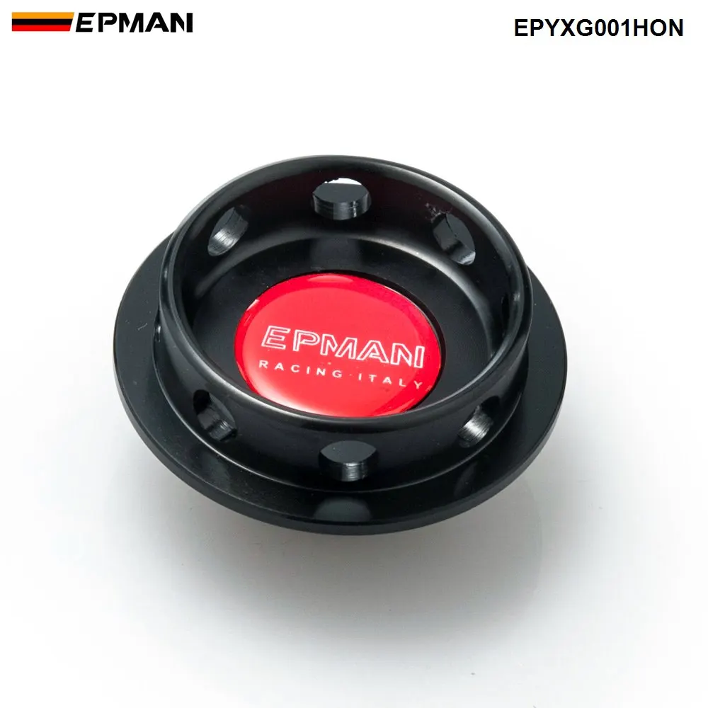 Черный Спортивный EPMAN масляный топливный фильтр гоночный бак двигателя крышка для Honda Acura Integra EPYXG001HON - Цвет: Черный