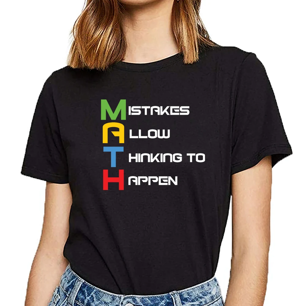 

Tops T Shirt Women math teacher Summer Harajuku Short Female Tshirt
