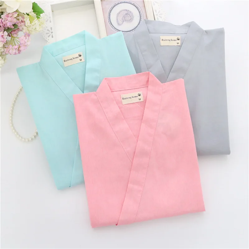 Халат кимоно для мужчин и женщин банный халат из хлопка льна юката в японском