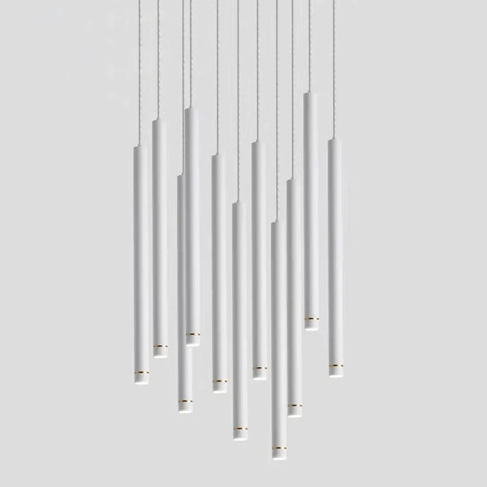 Светодиодная Подвесная лампа длинная трубка освещение для кухонного островка