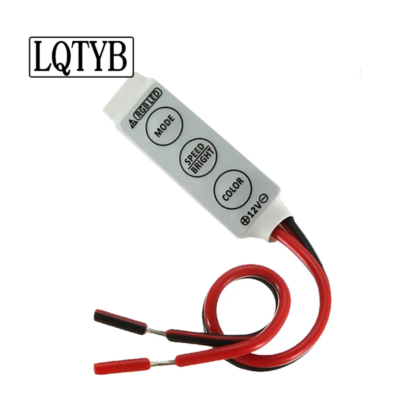 

5pcsThree-key colorful controller RGB light strip light with dimmer Monochrome led light controller 5-24V