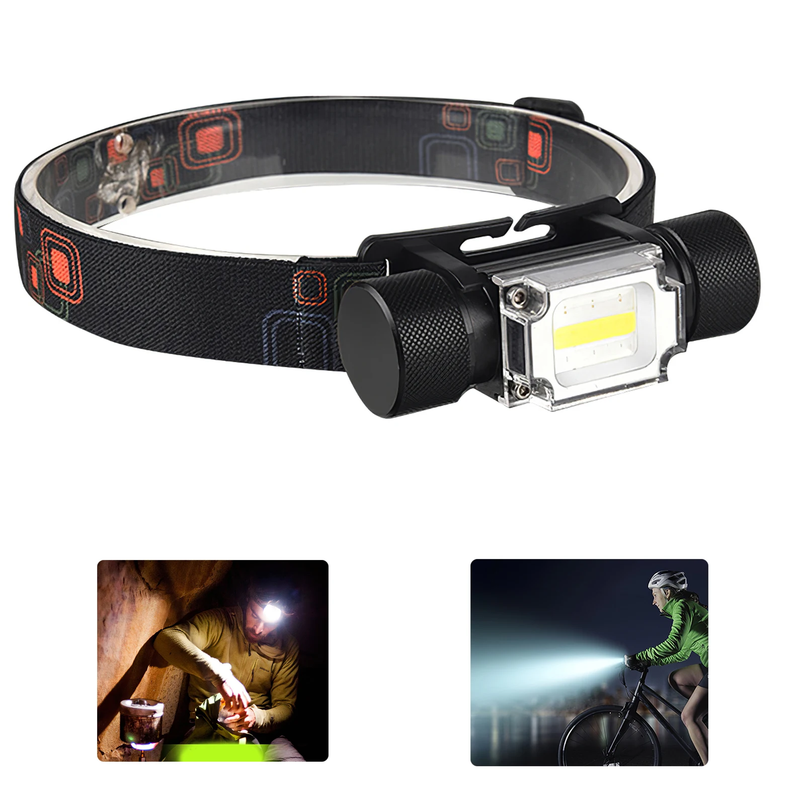 

Portable COB LED Headlamp USB Rechargeable Camping Head Light 250lm Riding Outdoor Waterproof Fishing Headlight Flashlight Torch
