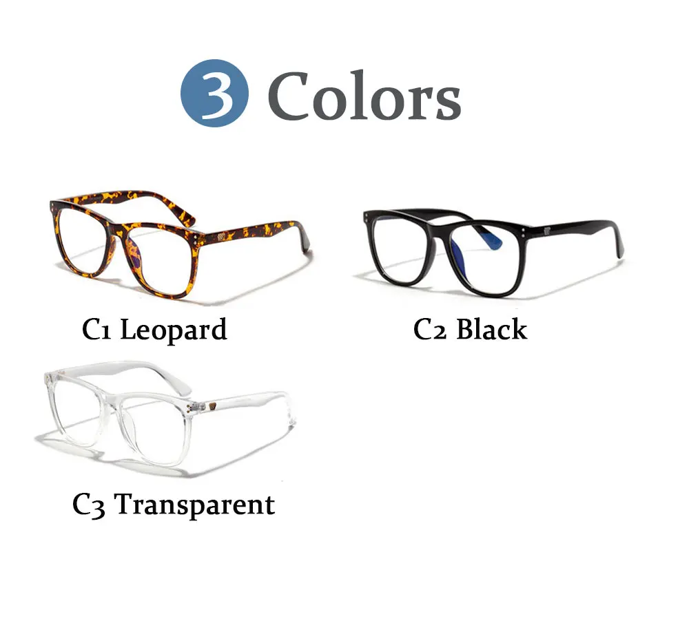 Anti Blue Ray Square Glasses Frame Women Men Transparent Optical Eyewear Vintage Blue Light Blocking Glasses Computer Goggle