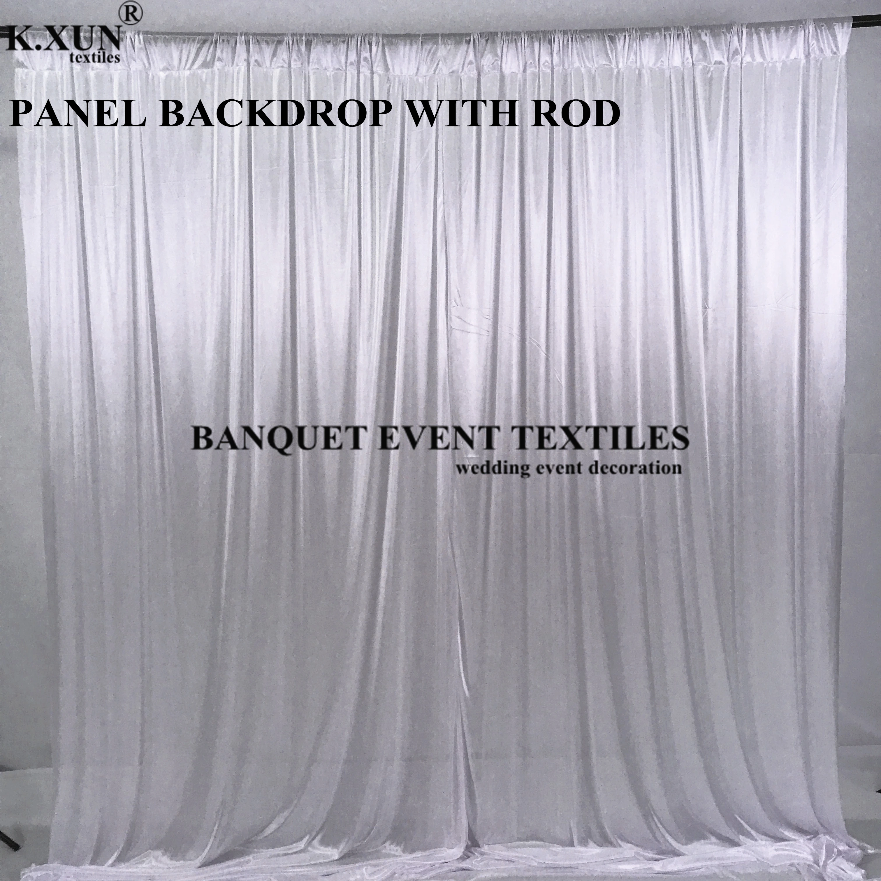 Прозрачный ледяной шелк белый свадебный фон занавеска панель сценический фото