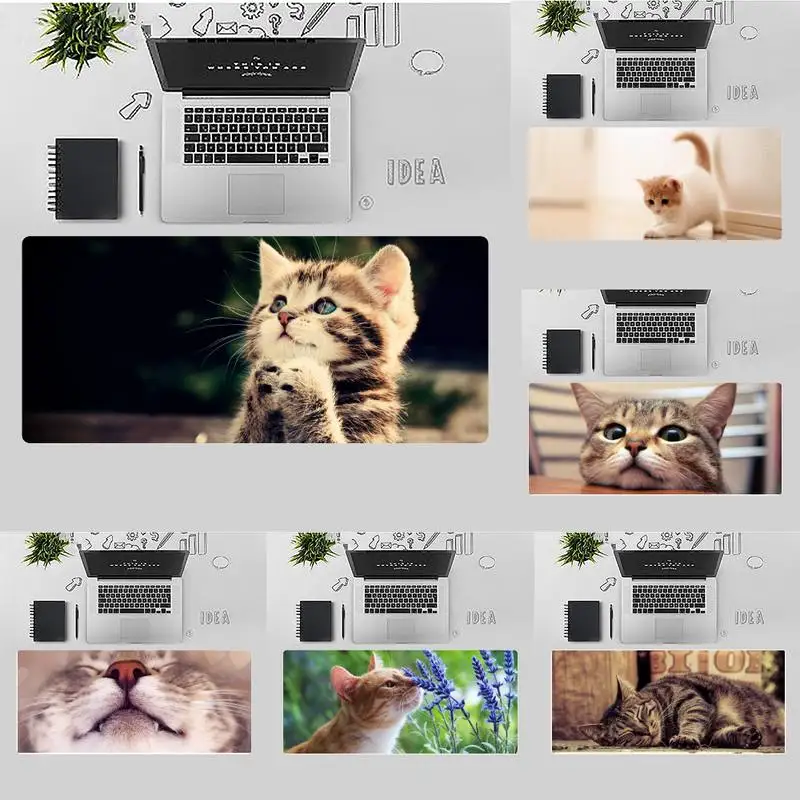 

cat Unique Desktop Pad Game Mousepad X XL XXL Non-slip Cushion Thickness 2mm