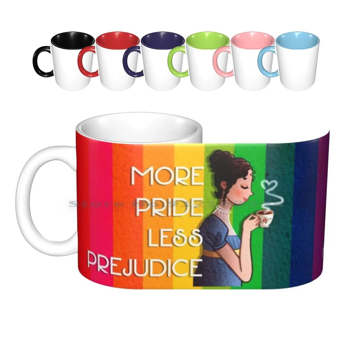 

Jane's Tea Pride Edition 2021, керамические кружки, кофейные чашки, Кружка для молока и чая, Джейн, аустент, гордость для геев, гомосексуальные, гордость и ...