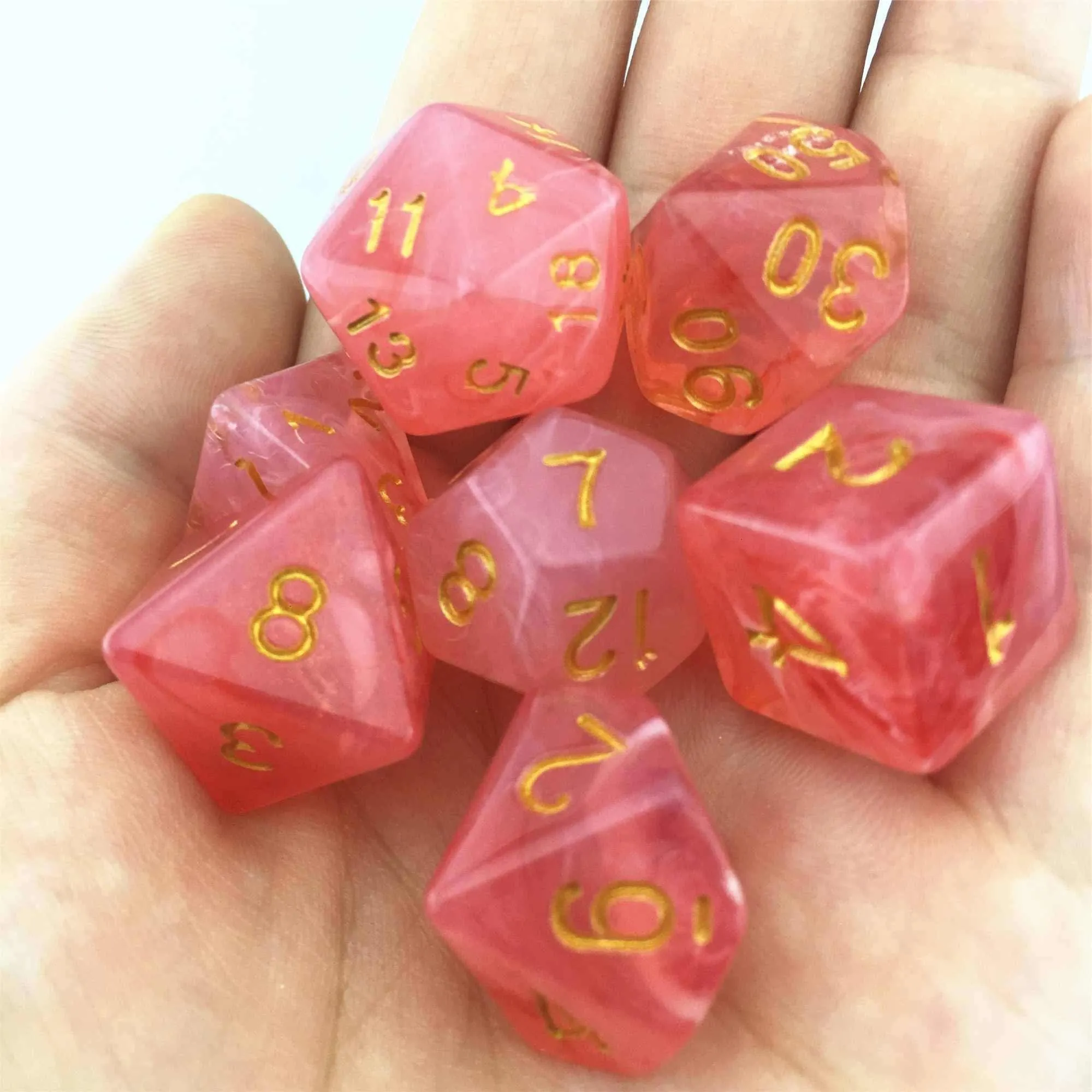 7 шт./компл. многогранные кости d& d4 d6 d8 d10 d% d12 d20 многогранные TRPG игры Набор Игральный костей Настольная игра развлекательные кубики - Цвет: 12