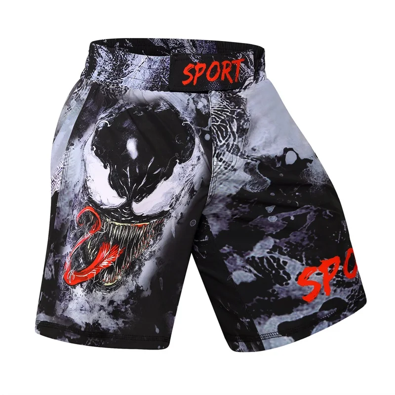 Новинка UFC BJJ MMA Fit Мужские шорты с принтом MMA 3D Fight Grappling Короткие полиэстер Kick гель Муай Тай шорты codylundin