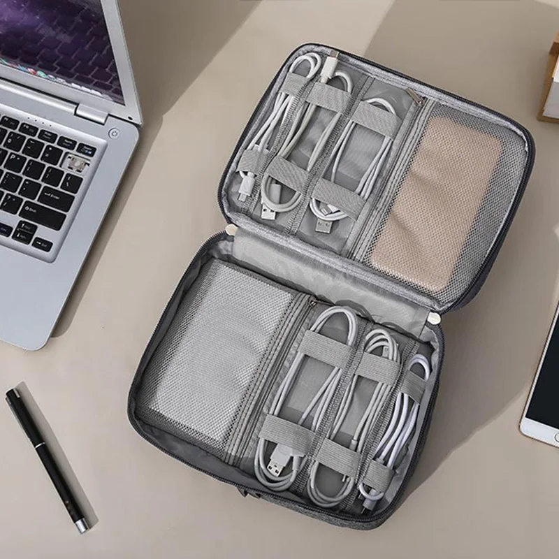 Портативный источник питания сумка для хранения цифрового кабеля линии передачи данных сумки для хранения наушников сумка Открытый Дорожный Органайзер