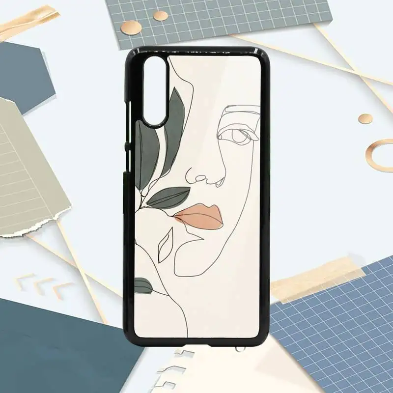 

Line art face Aesthetics pattern Phone Case PC For Samsung galaxy S note 8 9 20 10 e lite2019 plus pro ultra