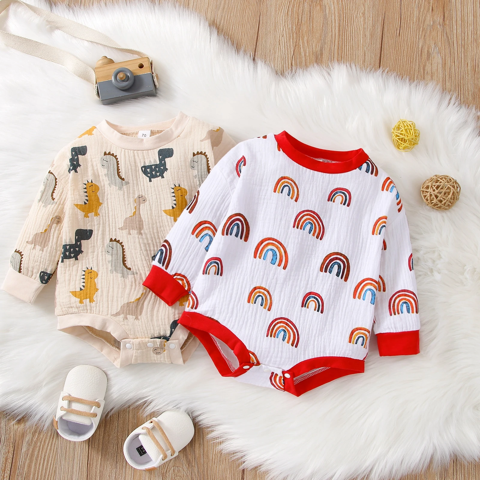 

Baby Girl Boy Crewneck Sweatshirts Oversized Knit Sweater Shirts Long Sleeve Romper Pullover Top Cute Fall Winter Clothes